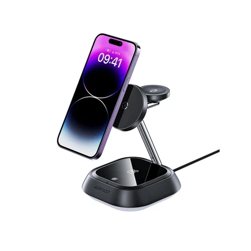 Беспроводная зарядка AceFast E16 desktop 3-in-1 Wireless Charging Holder Black